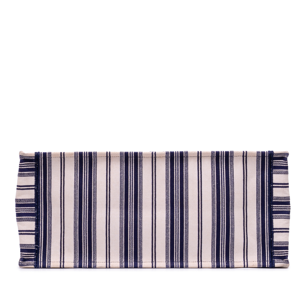 Pre-Loved Dior Large Canvas Striped Book Tote - Picture 3 of 11